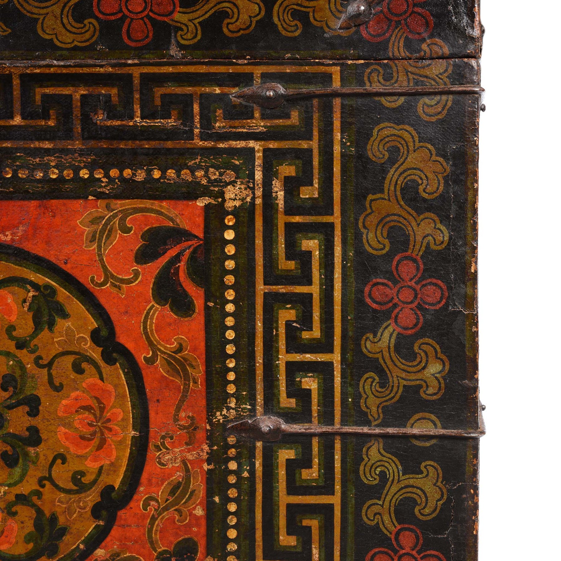 Painted Tibetan Storage Chest - 17th Century