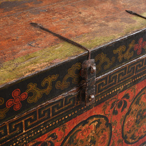 Painted Tibetan Storage Chest - 17th Century