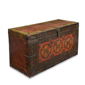 Painted Tibetan Storage Chest - 17th Century