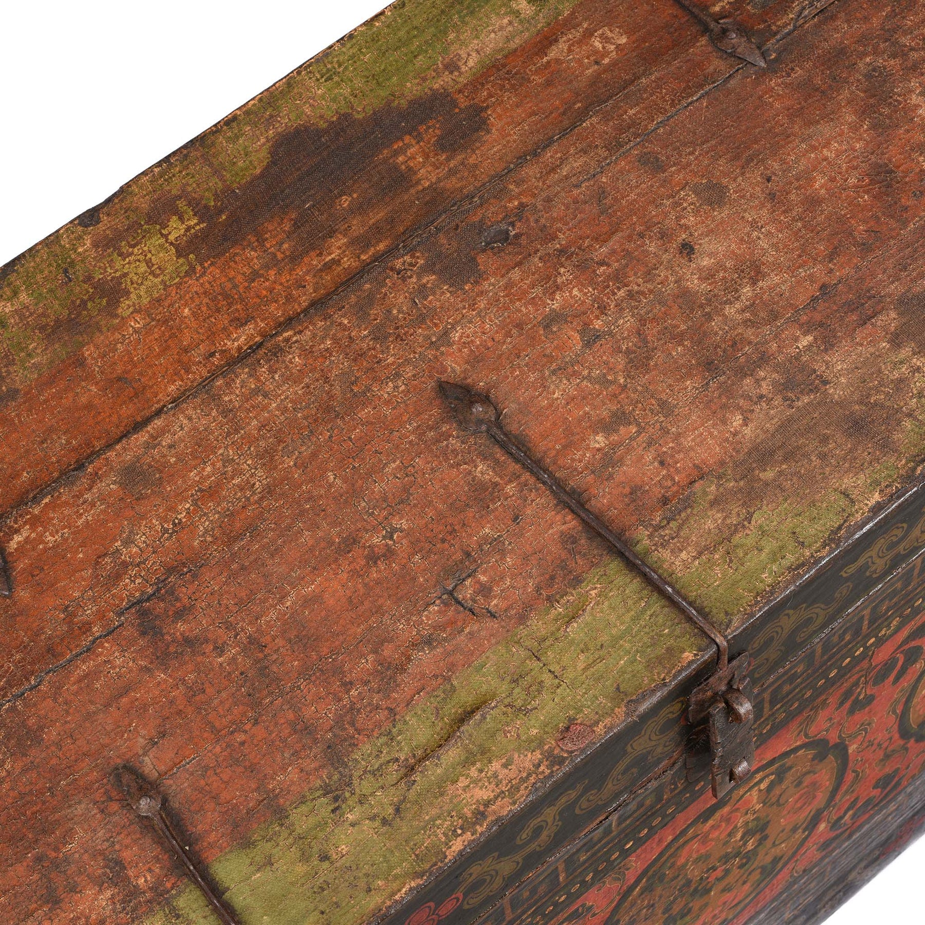 Painted Tibetan Storage Chest - 17th Century