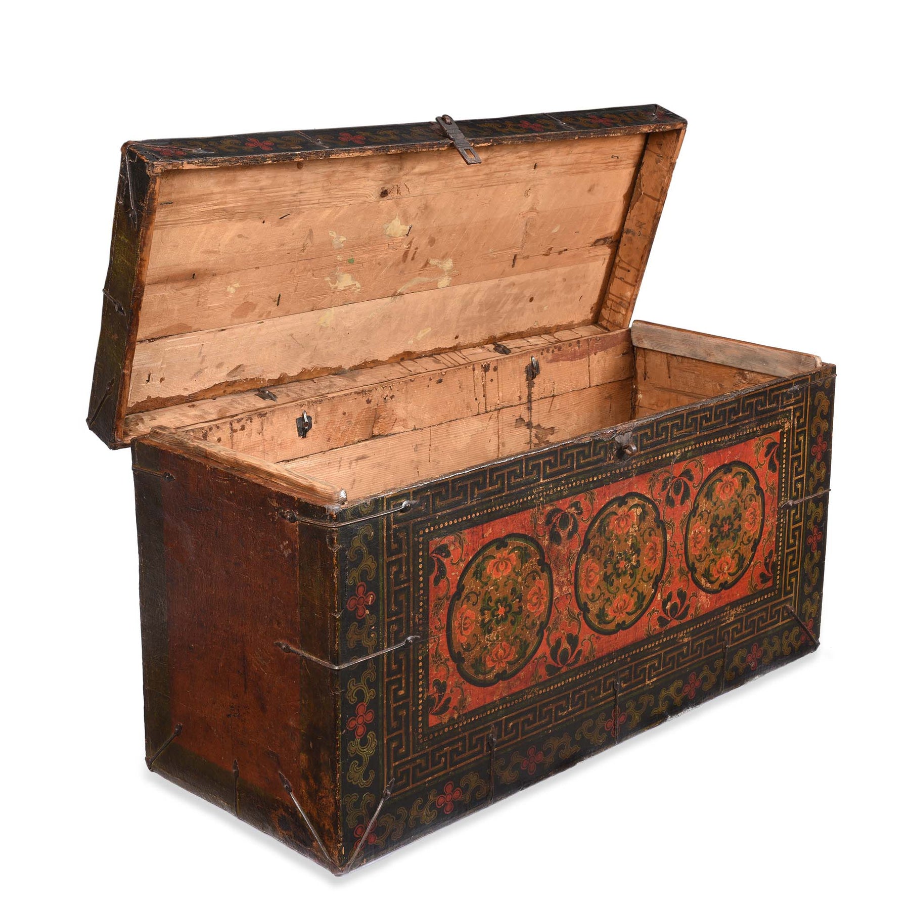 Painted Tibetan Storage Chest - 17th Century