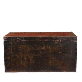 Painted Tibetan 'Double Dragon' Storage Chest - 17th Century