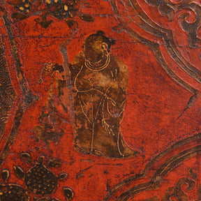 Painted Tibetan 'Double Dragon' Storage Chest - 17th Century