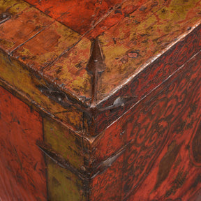 Painted Tibetan 'Double Dragon' Storage Chest - 17th Century
