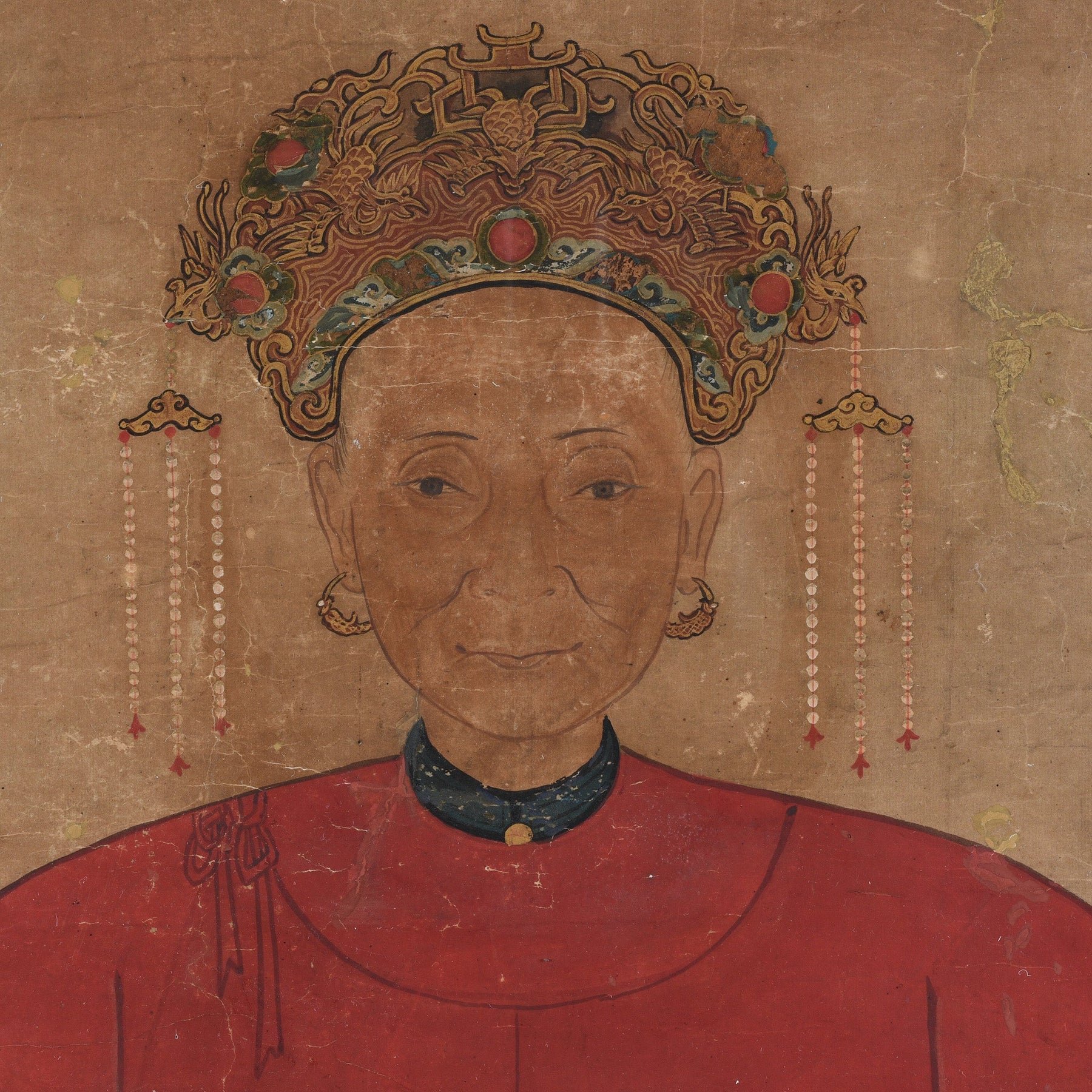 Ancestor Painting - Watercolour on Paper - 19thC