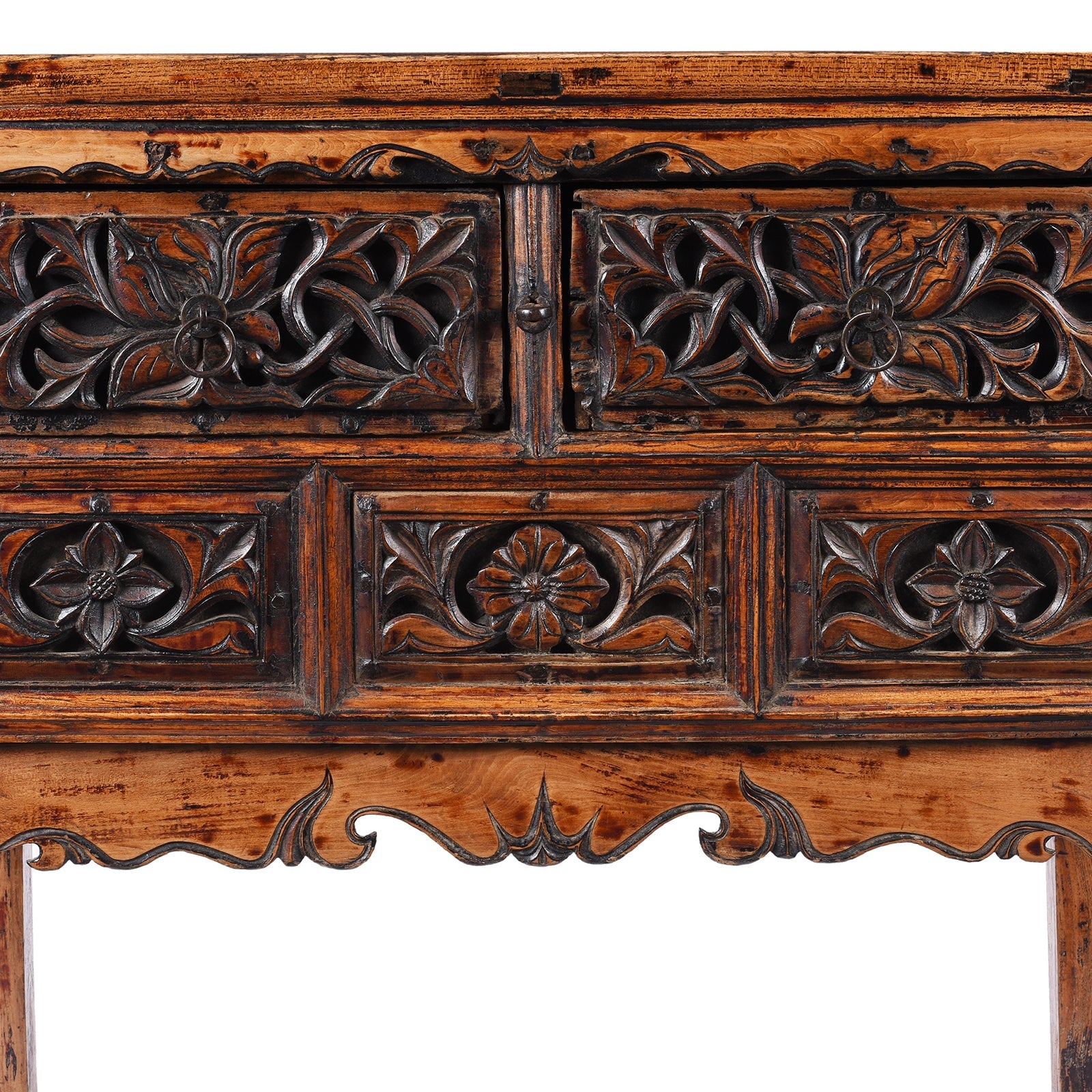 Carved Coffer Table From Shanxi - 19th Century