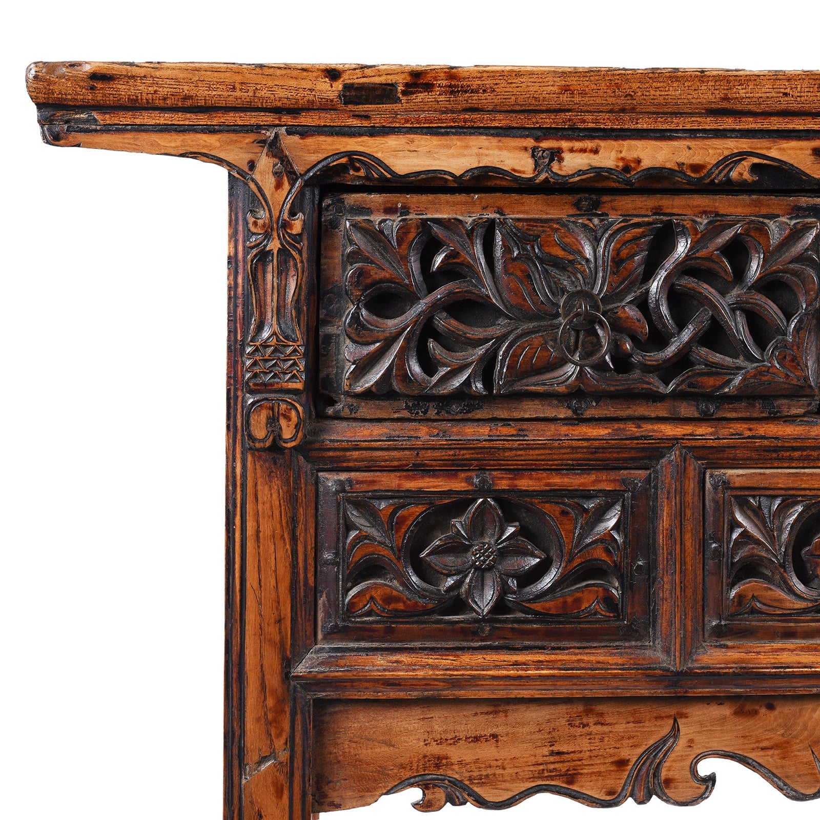 Carved Coffer Table From Shanxi - 19th Century