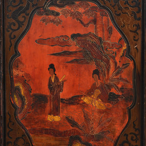 Painted Japanese Style Side Cabinet - Ca 1930