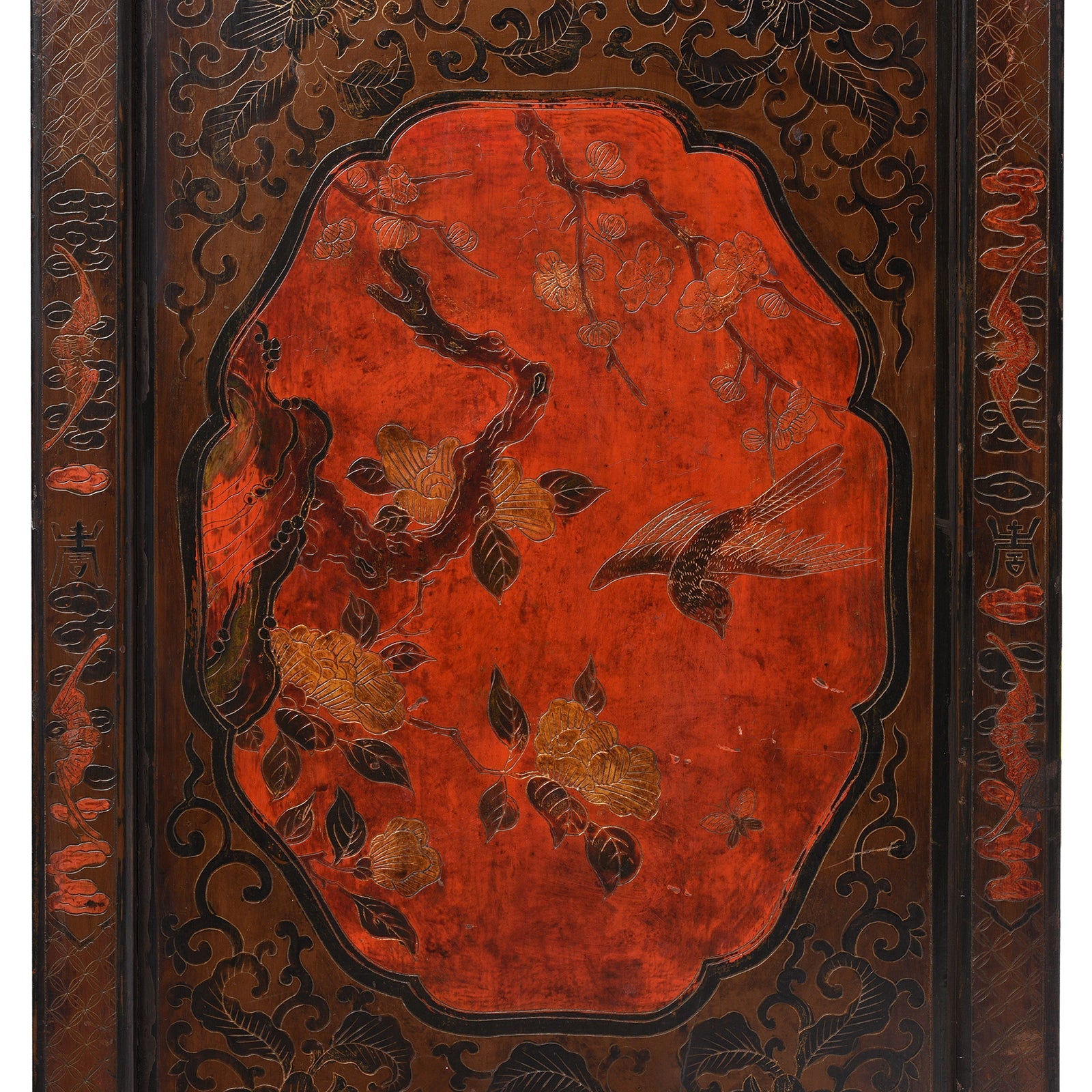 Painted Japanese Style Side Cabinet - Ca 1930