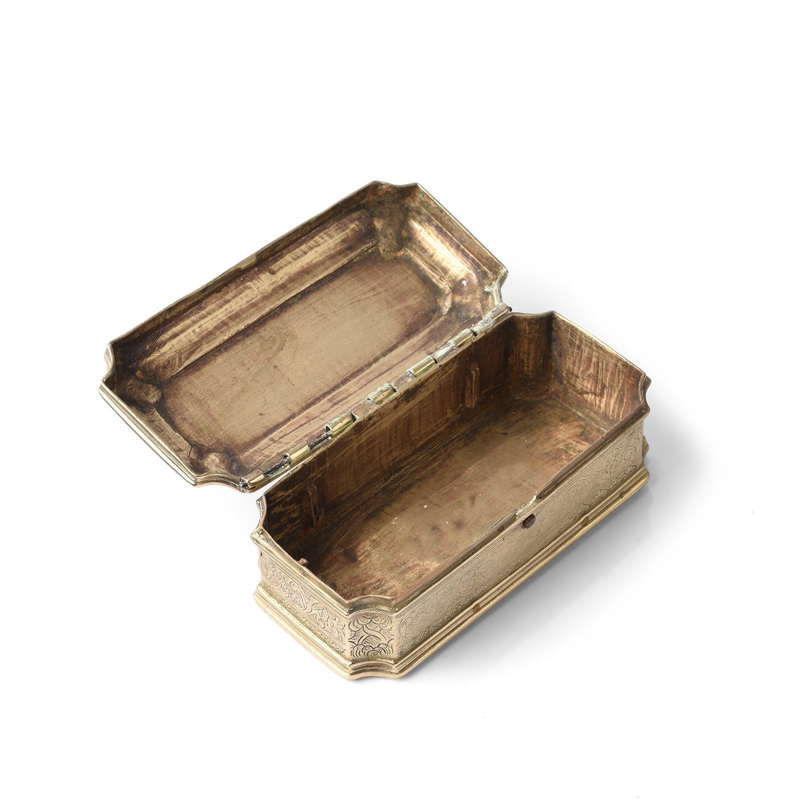 Carved Brass Paan (Betelnut) Box from Rajasthan Circa  - 19th Century