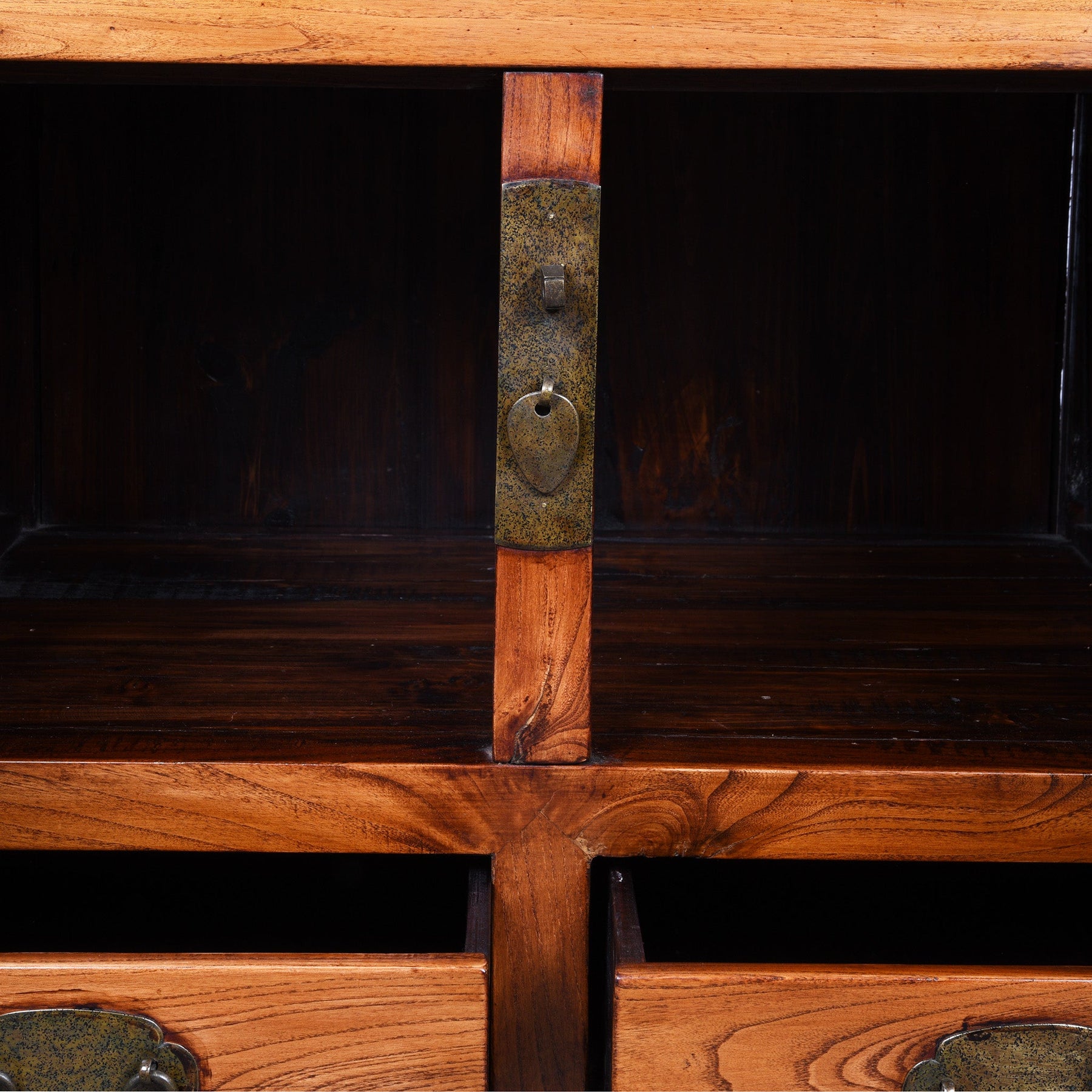 Reproduction Elm "Kang" Chinese Low Cabinet - Late 20thC