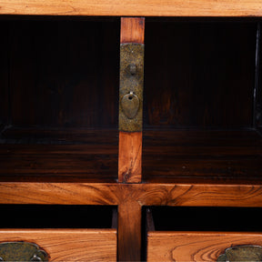 Reproduction Elm "Kang" Chinese Low Cabinet - Late 20thC