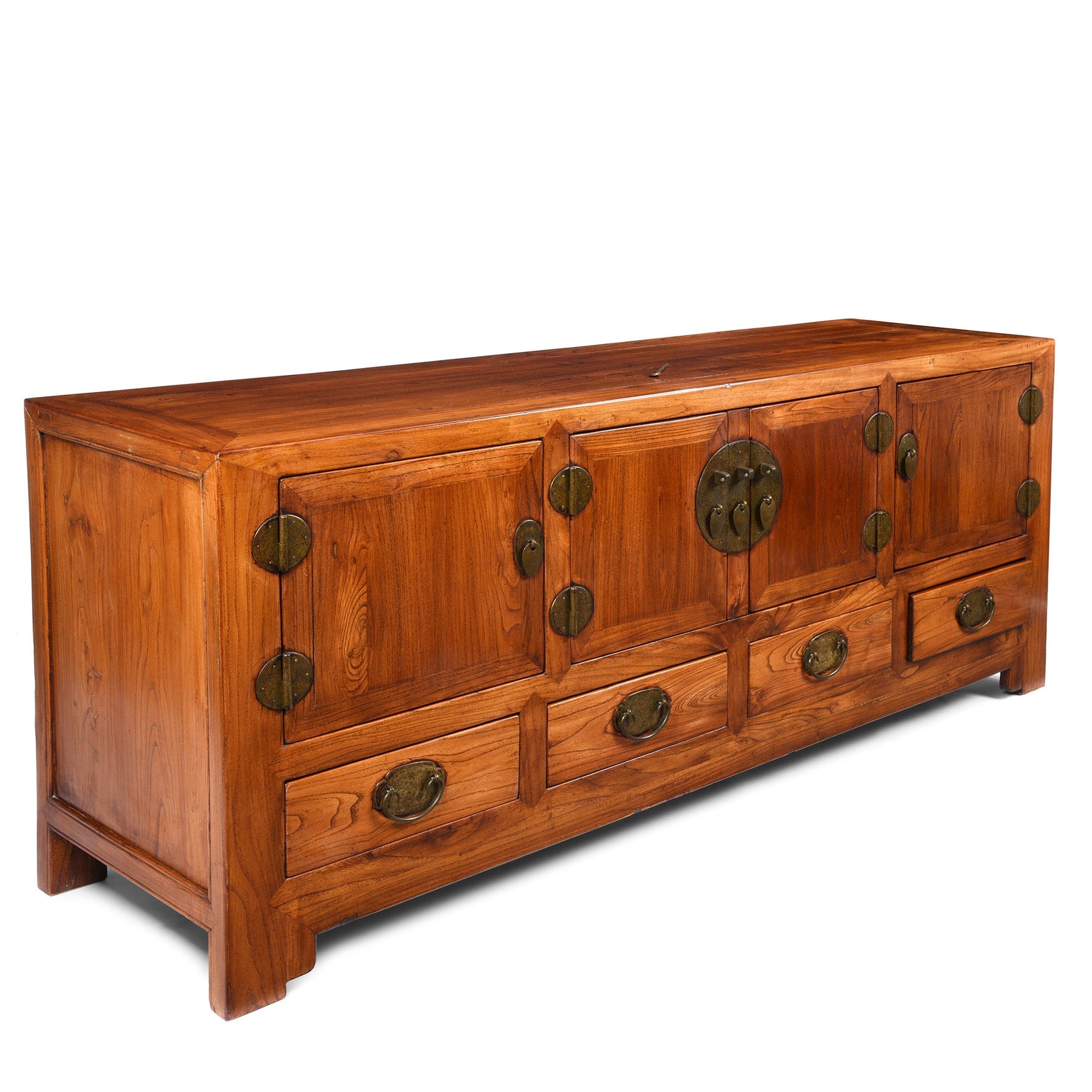 Reproduction Elm "Kang" Chinese Low Cabinet - Late 20thC