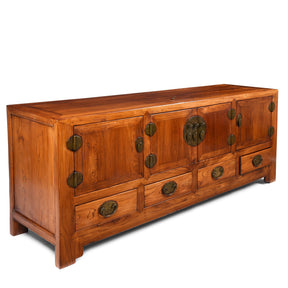 Reproduction Elm "Kang" Chinese Low Cabinet - Late 20thC