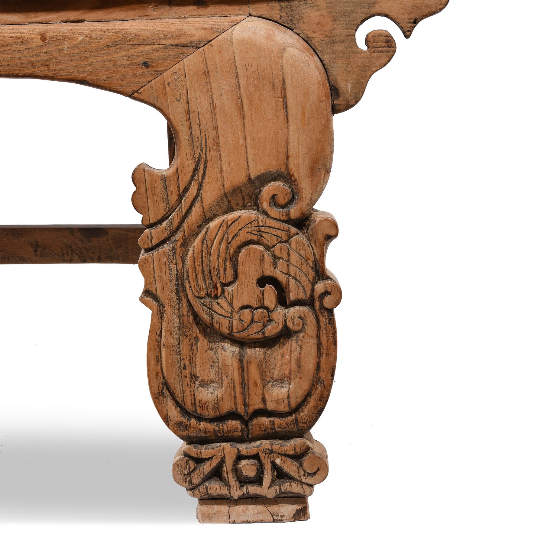 Chinese Elm & Poplar Opera Bench - Late 19thC