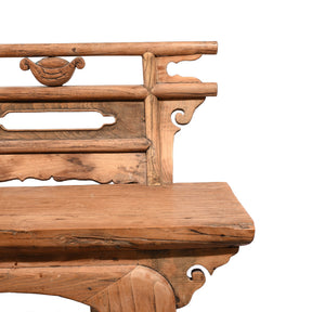 Chinese Elm & Poplar Opera Bench - Late 19thC