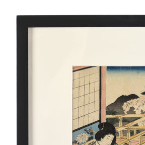 Framed Japanese Woodblock Print Oban by Utagawa Kunisada - 19th Century