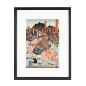 Framed Japanese Woodblock Print by Utagawa Yoshikazu - 19thC