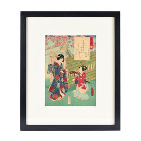 Framed Ukiyo-e Woodblock Print By Kunisada
