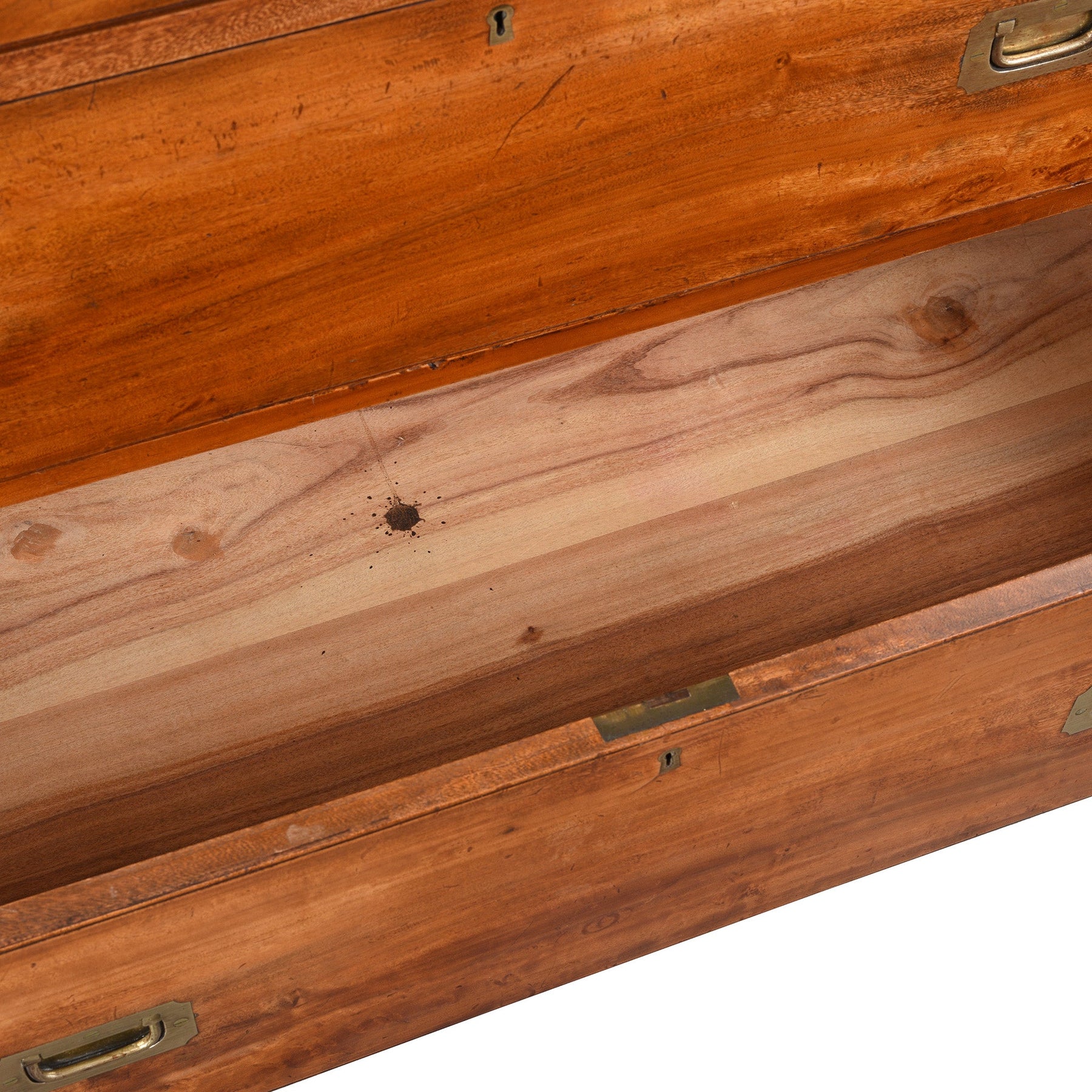 Anglo Indian Camphor Campaign Chest Of Drawers - Ca 1920