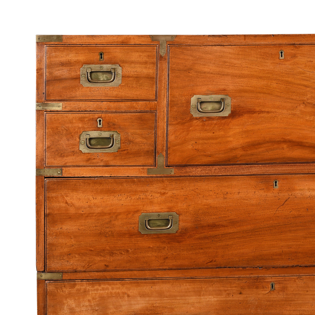 Anglo Indian Camphor Campaign Chest Of Drawers - Ca 1920