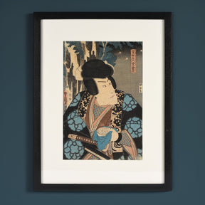 Framed Japanese Woodblock Print of 'Ichikawa Danjuro VIII' By Toyokuni III