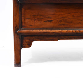Chinese Red Elm Taper Cabinet From Shandong - 19thC