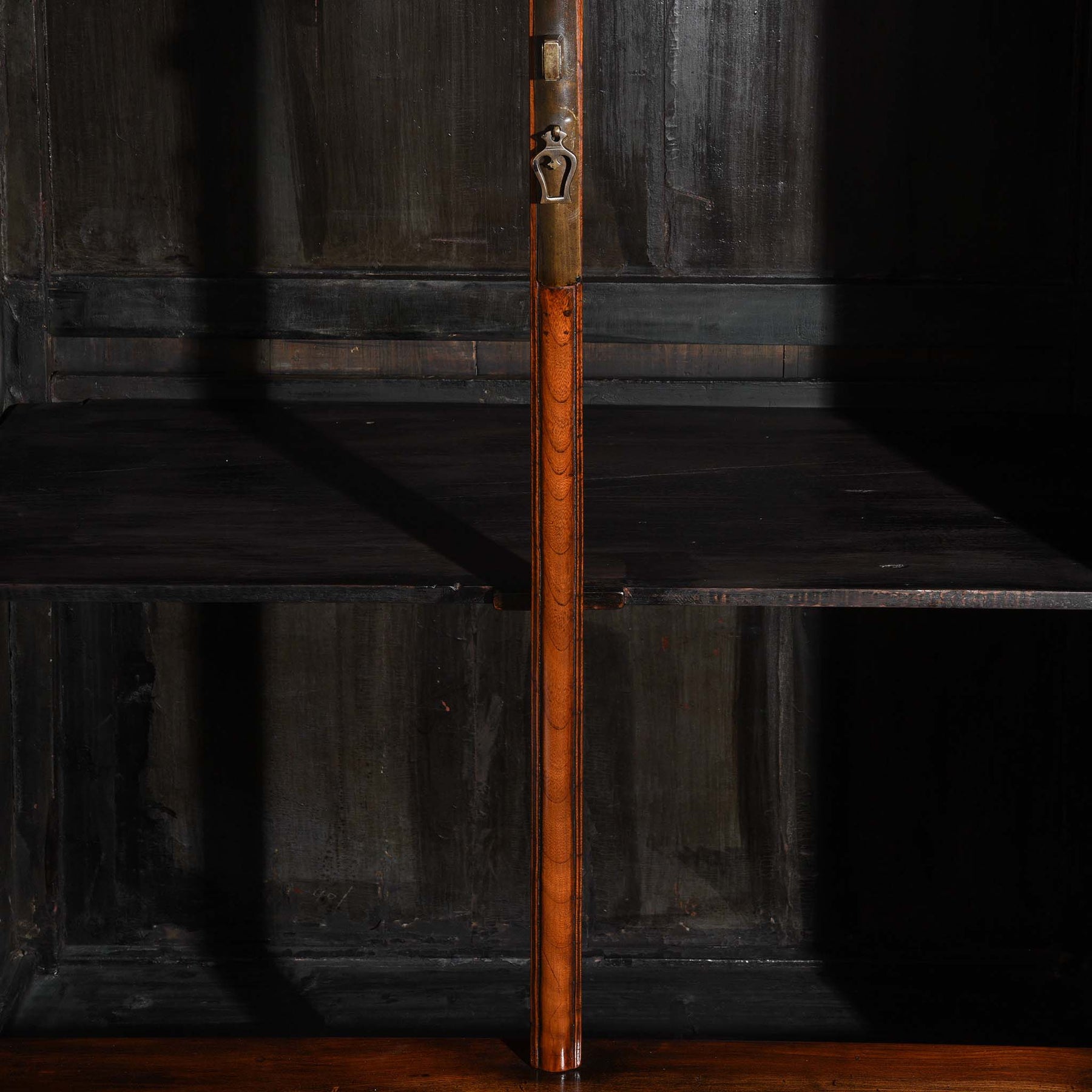 Chinese Red Elm Taper Cabinet From Shandong - 19thC