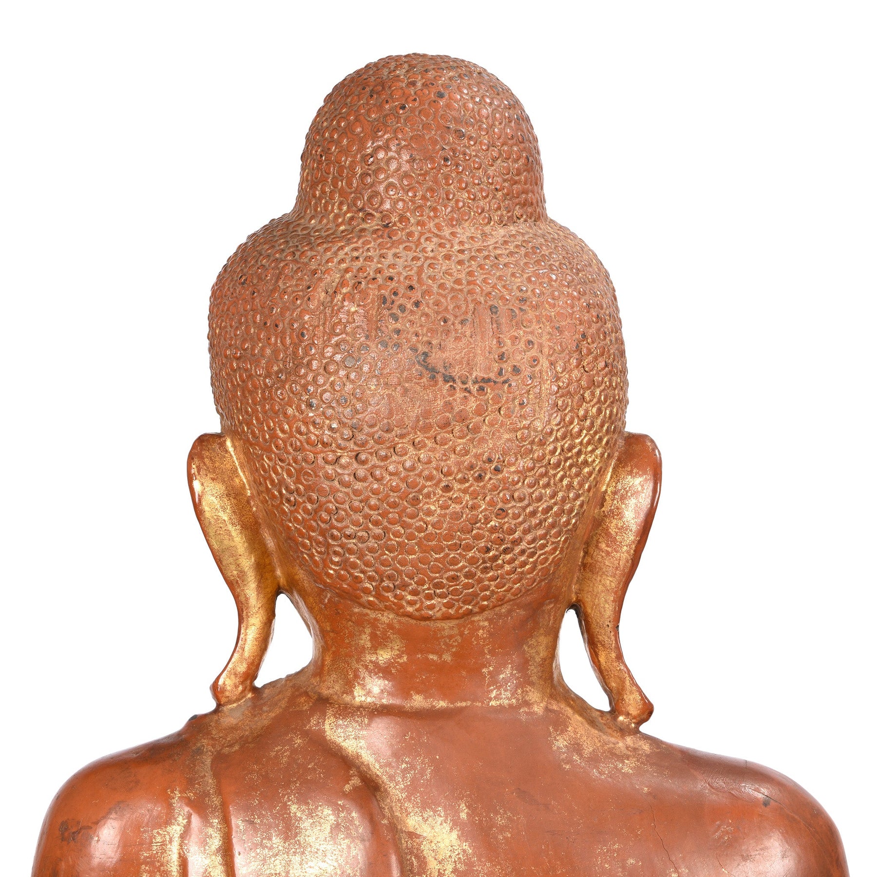 Gilded Teak Burmese Standing Buddha - Early 20thC