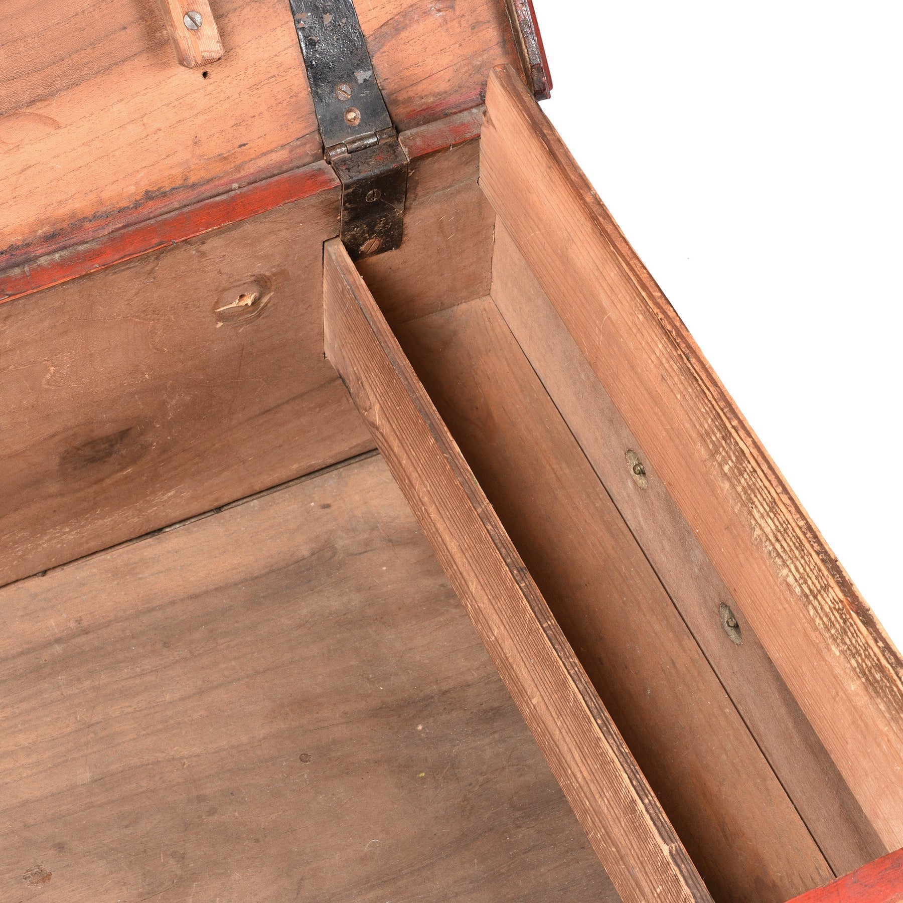Red Lacquer Camphor Wood Chinese Chest - 18thC
