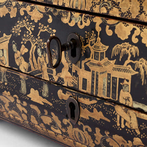 Chinese Export Lacquer Sewing Box - Qing Dynasty Early 19thC
