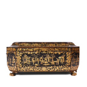 Chinese Export Lacquer Sewing Box - Qing Dynasty Early 19thC