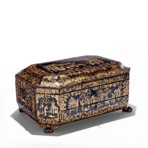 Chinese Export Lacquer Sewing Box - Qing Dynasty Early 19thC