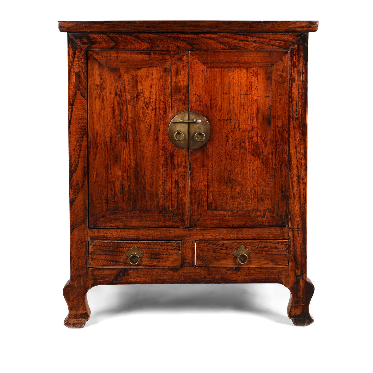 Walnut Chinese Cabinet From Gansu - 19thC