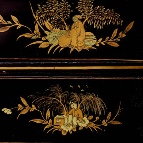 Gilt Black Lacquer Jewellery Cabinet - Early 19thC