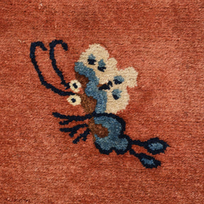 Blue And Red Tibetan ground Rug - Ca 1920's
