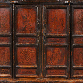 Painted Side Cabinet From Shanxi - 19thC