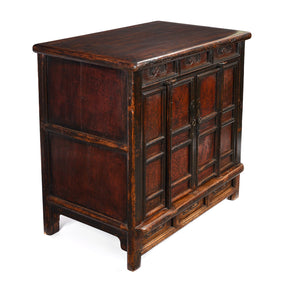 Painted Side Cabinet From Shanxi - 19thC