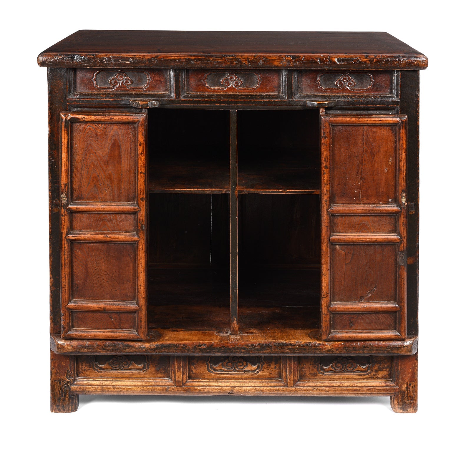 Painted Side Cabinet From Shanxi - 19thC
