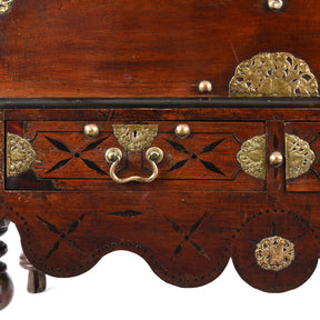 Dutch Colonial Jackfruit Wood & Brass Chest on Stand -18thC