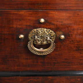 Dutch Colonial Jackfruit Wood & Brass Chest on Stand -18thC
