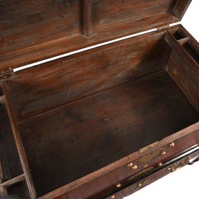 Dutch Colonial Jackfruit Wood & Brass Chest on Stand -18thC