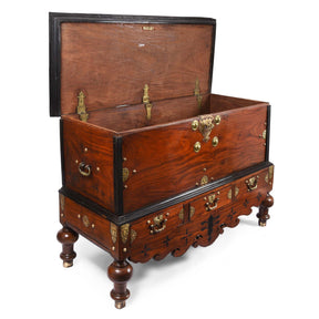 Dutch Colonial Chest on Stand From Ceylon -18th Century