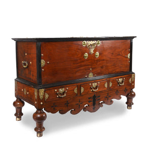 Dutch Colonial Chest on Stand From Ceylon -18th Century
