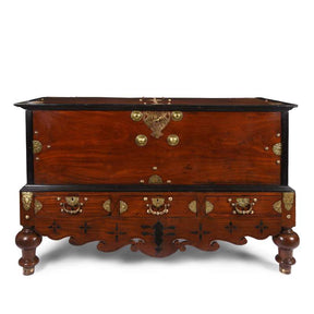Dutch Colonial Chest on Stand From Ceylon -18th Century