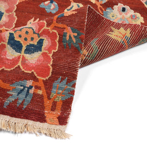 Rust Red Tibetan Saddle Rug - 19th Century
