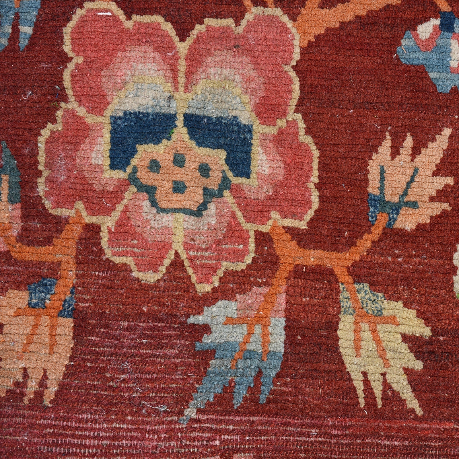 Rust Red Tibetan Saddle Rug - 19th Century