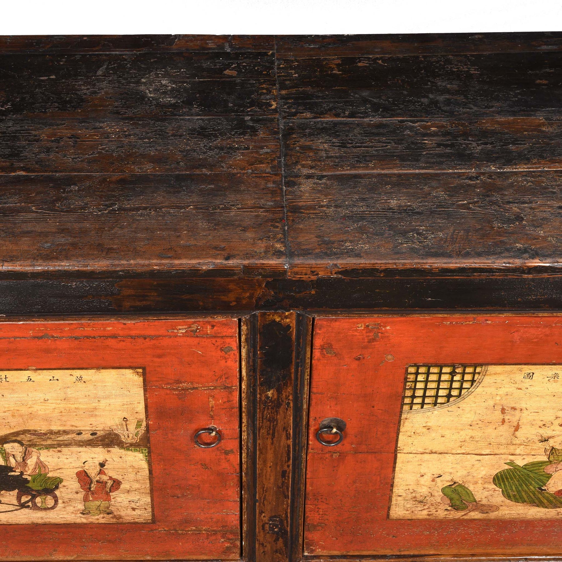 Mongolian Sideboard with Original Painting 19thC