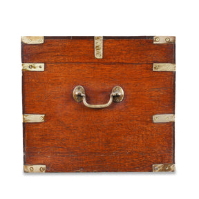 Brass Bound Teak Military Chest (Etched MacDonald) - 19th Century