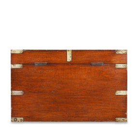 Brass Bound Teak Military Chest (Etched MacDonald) - 19th Century